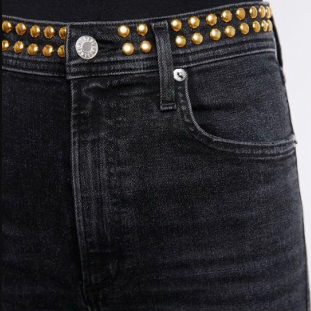 AGOLDE Roxanne Ultra High Rise Studded Jeans